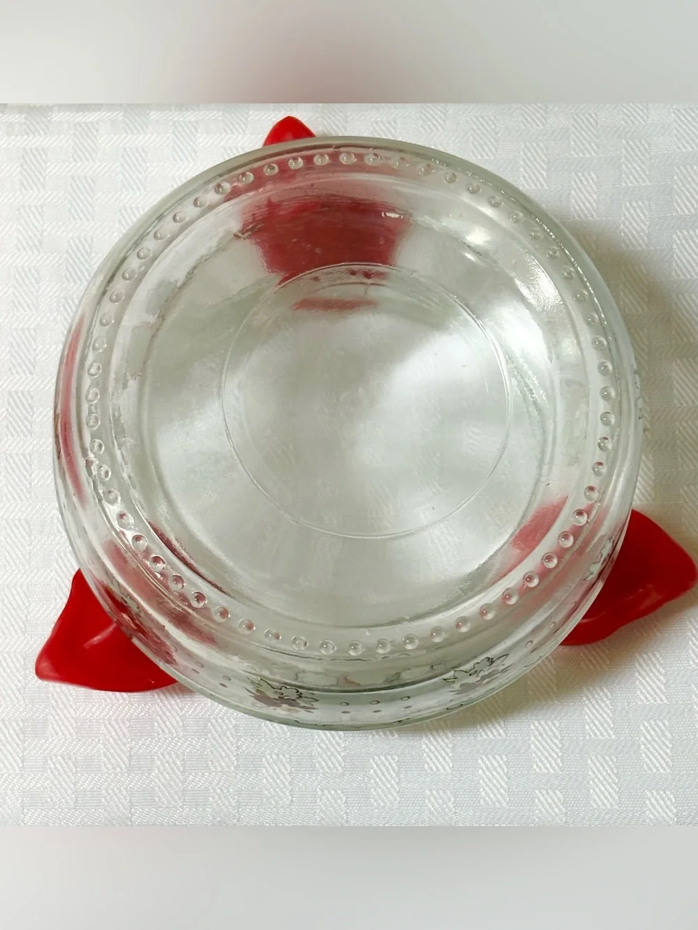 Glass Hummingbird Feeder with Floral Design